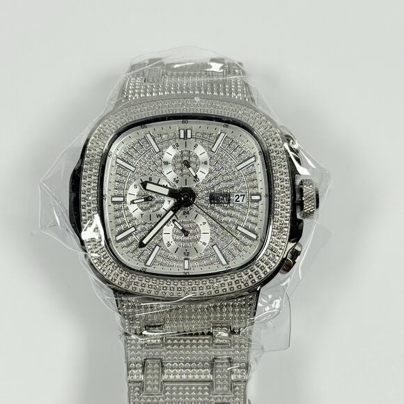 JBW Heist J6380D Diamond Bezel Multifunction Silver Dial Men’s Watch main image 7